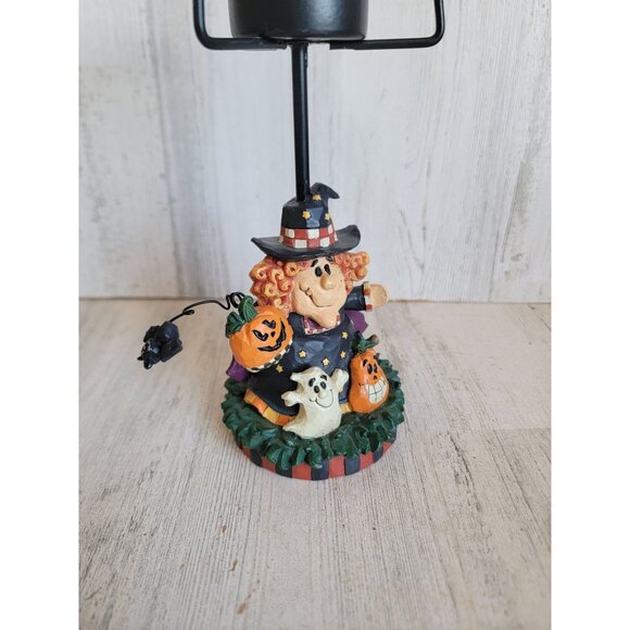 Vintage rustic witch tealight candle Halloween home decor holder - Picture 3 of 8